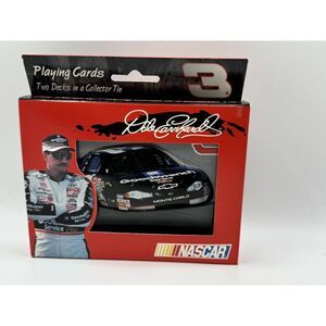 Dale Earnhardt Sr. 2 Deack Playing Cards in NASCAR Collector Tin 2001